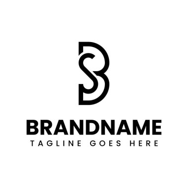 BS Logo Monogram harfleri, BS veya SB harfleri olan her marka için uygundur.