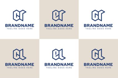 CR ER ER GR CL EL GL Geometrik Logo Set, RC RE RG LC LE baş harfleri