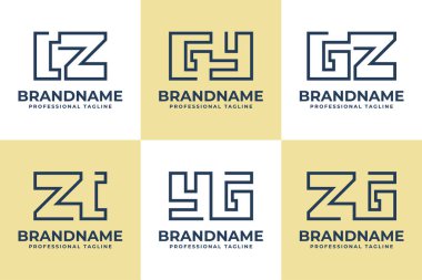 Harfler CZ ZC GY YG ZZ Monogram Logosu