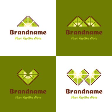 Mektup A M V W Kiwi Fruit Logosu, tazeliği, eğlenceyi ve yaratıcılığı simgeliyor.