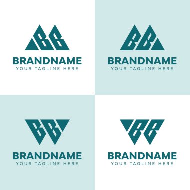 MBB WBB Harfleri BB Logo Seti, her iş için uygundur