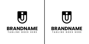 Harfler JI ve UI Kalkan Logosu, korumayı, bütünlüğü ve güçlü kimliği simgeliyor.