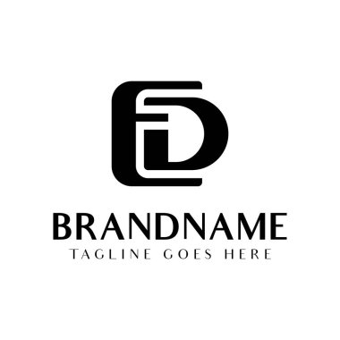 ED Monogram Logosu Harfleri, ED veya DE baş harfleri olan her marka için uygundur