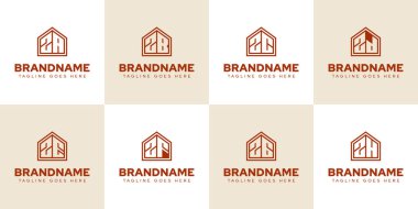 ZA ZB ZC ZD ZE ZF ZH Ev Hat Logosu, gayrimenkul, inşaat veya iç tasarım için