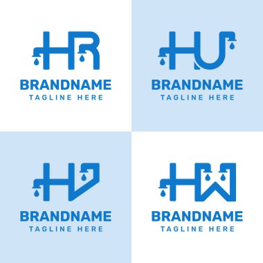 HR HU HW HW Pipo Tesisat Logosu. Tesisat, akış ve güvenilirliği simgeliyor.