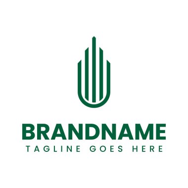 U harfi gökdelen logosu, gücü, büyümeyi ve modern mimariyi simgeliyor.