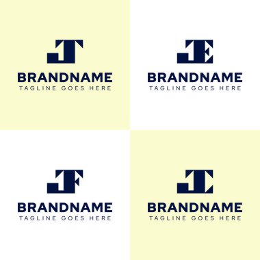 JT JTE JTF JTC JTL Monogram Logo Set, JT TJ JTE JTF JTC baş harfleri