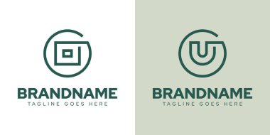 GO GU Monoline Logo Seti, Go OG UG baş harfleriyle başlayan her iş için