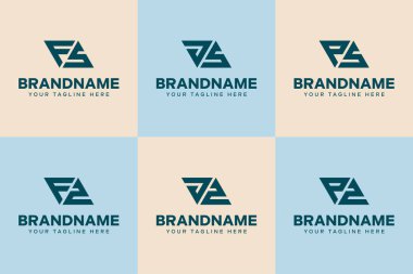 Harfler FS FZ JS JZ PS PZ Üçgen Logosu SF ZJ ZP baş harfleri için