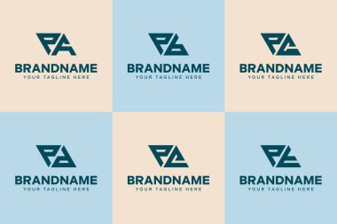 Harfler PA PB PC PD PE PT Üçgen Logosu, AP BP CP DP EP baş harfleri