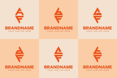 FA FB FC FD FE FT baş harfleri için AF BF CF DF TF Üçgen Logosu