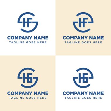 SHF SHG ZHF ZHG Monogram Logo Seti, her iş için uygun