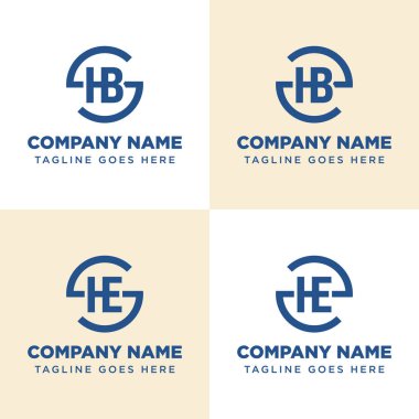 SHB She ZHB ZHE Monogram Logosu Seti, her iş için uygun