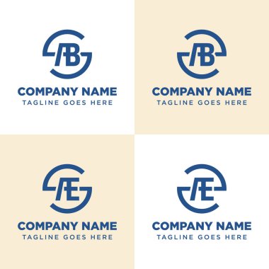 SAB SAE SAE ZAB ZAE Monogram Logo Seti, her iş için uygun