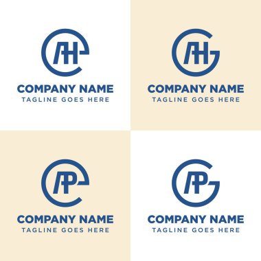 EAH EAP GAP GAP Monogram Logo Seti, her iş için uygun