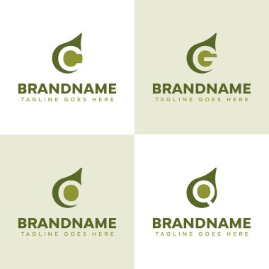 C G O Q Damlası Logosu Seti, saflığı, tazeliği ve akışı simgeliyor.