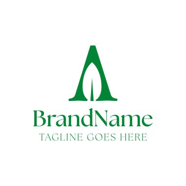 Yaprak, doğa, bitki, ekoloji veya A harfli çevre ile ilişkili iş için uygun bir harf.