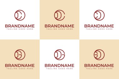 OCO OOOC OGO OOG GOO Monogram Logosu, her iş için uygundur