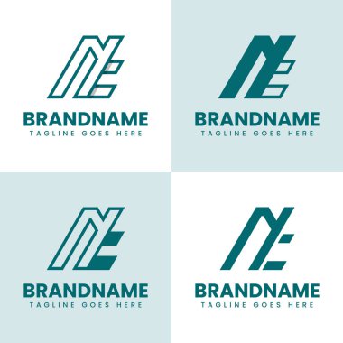 NT Monogram Logo Set Harfleri, NT veya TN baş harfleri olan her marka için uygundur