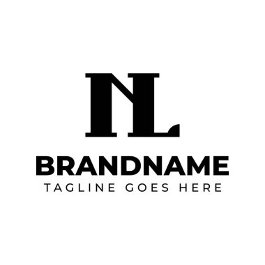 NL Monogram Logosu Harfleri, LN veya NL baş harfleri olan her iş için uygundur