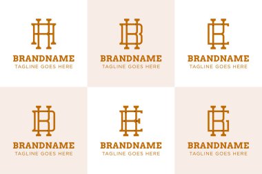 Harfler KA KC KD KE KG Monogram Logo Set, AK BK CK DK baş harfleri EK GK