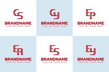 CS CY EP ER ES SY Logo Monogram Set, SC YC PE RE SE YS baş harfleri