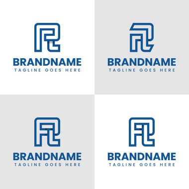 PL veya RL Monogram Logosu harfleri, PL RL RL baş harfleri ile herhangi bir iş için uygundur