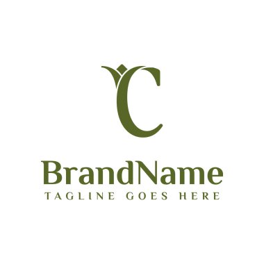 C Harfi Doğa Logosu, büyümeyi, uyumu ve sürdürülebilirliği simgeliyor.