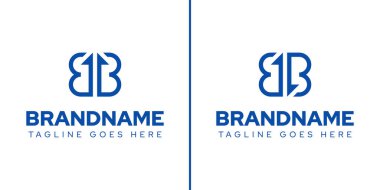 BB veya BE Ticaret Satırı Logosu Kümesi, büyüme, ticaret ve ileri hareketi simgeler