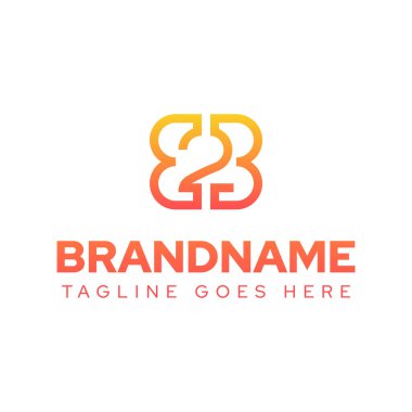 Harfler B2B veya E2B Monogram Line Logo, bağlantıyı, profesyonelliği ve modern iş çözümlerini sembolize eder