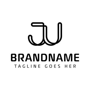 JU Monogram Logosu Harfleri, UJ veya JU baş harfleri ile iş için