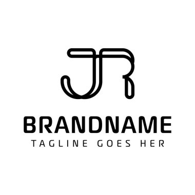 Harfler JR Monogram Logosu, RJ veya JR baş harfleri ile iş için