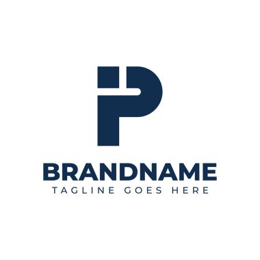 Harfler IP Monogram Logo Set, PI veya IP baş harfleri olan her marka için uygundur