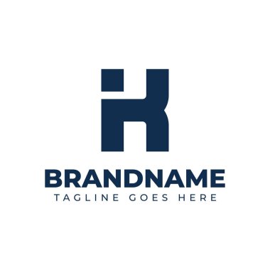 IK Monogram Logo Set Harfleri, KI veya IK baş harfleri olan her marka için uygundur