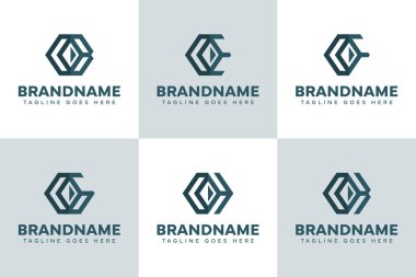 OG OH Tamam Elmas Logosu seti, zarafet, güç ve özel kimliği sembolize ediyor.