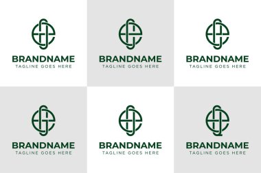 Harfler EA EC EE EQ EQ Saturn Monogram Logosu, AE CE GE OE baş harfleri