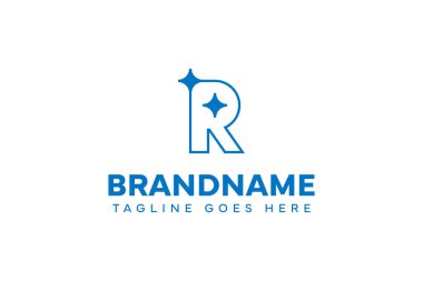 Harf R Yıldız Çizgisi Logosu, hırsı, başarıyı ve yaratıcılığı simgeliyor.