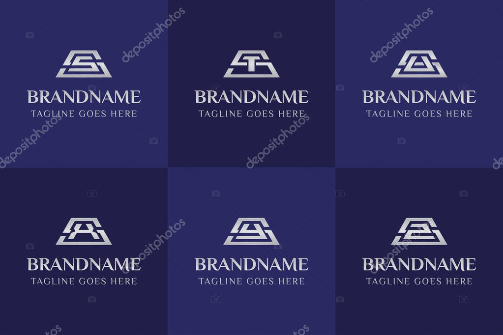 Letters SS ST SU SX SY SZ Silver Bar Logo, symbolizing wealth, value, and premium quality