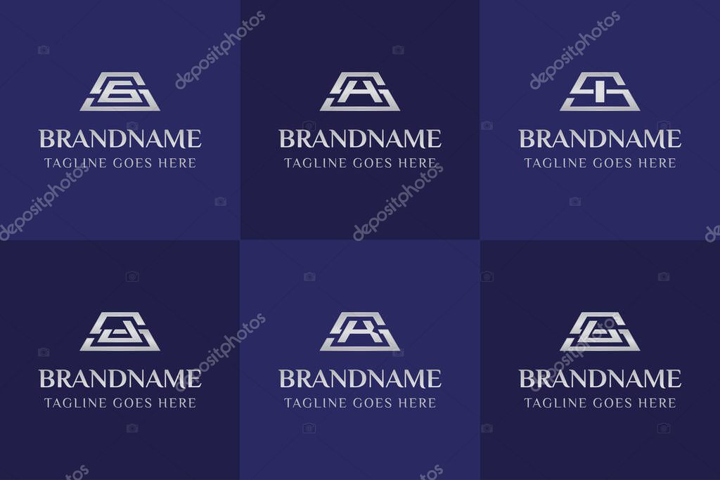 Letters SG SH SI SJ SK SL Silver Bar Logo, symbolizing wealth, value, and premium quality