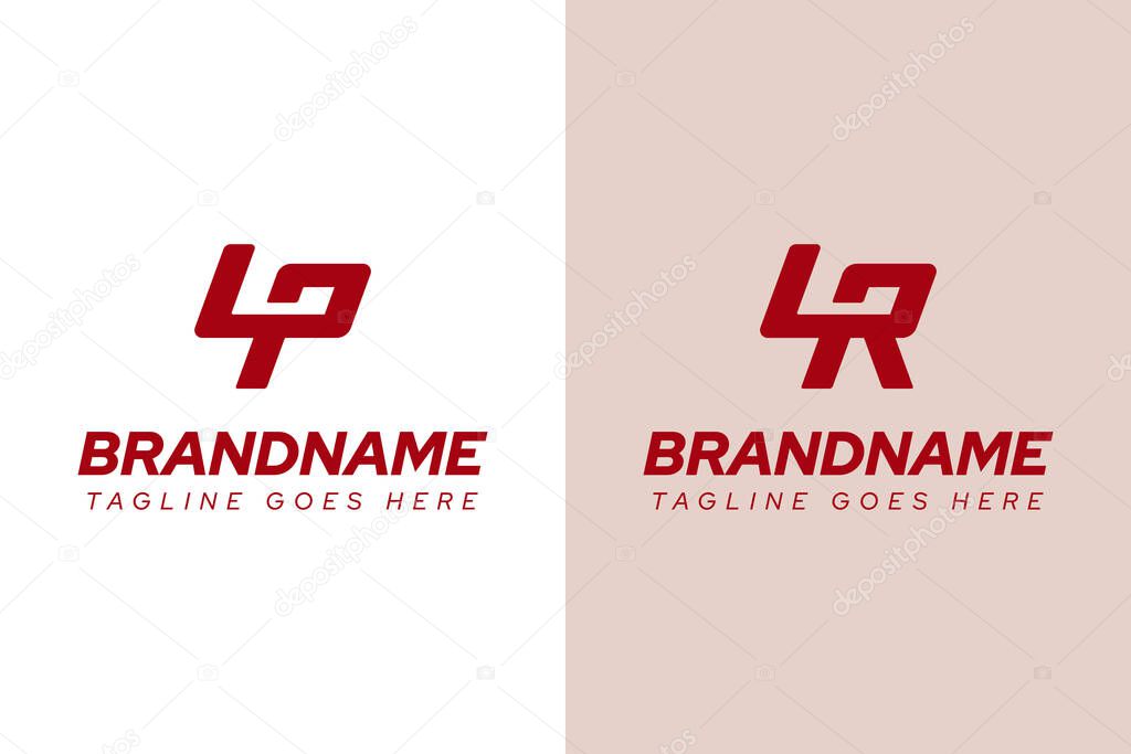 Letters LP LR Dynamic Logo, for any business with LP PL LR RL initials