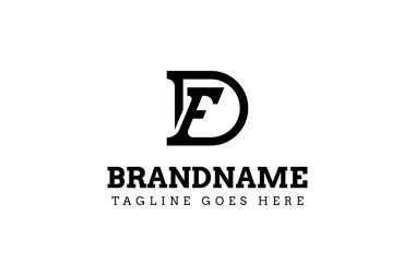 Harfler DF Monogram Logosu, FD veya DF baş harfleri olan her iş için uygundur