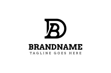 Harfler DB Monogram Logosu, BD veya DB baş harfleri olan her iş için uygundur