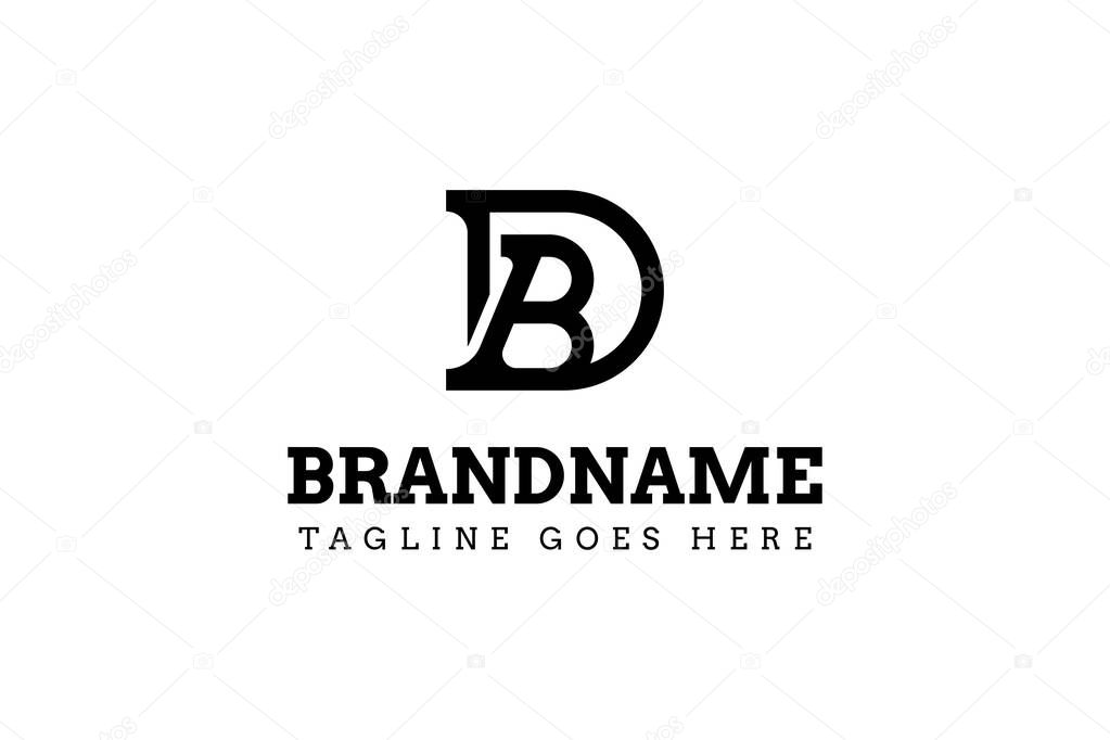 Letters DB Monogram Logo, suitable for any business with BD or DB initials
