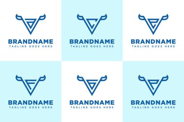 Harfler VA VC VE VF VG VP Bull Üçgen Logosu, gücü, hırsı ve istikrarı simgeliyor.