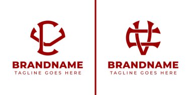 Harfler CV ve VC Monogram Logosu, VC veya CV harfleri ile iş yapmak için uygun.
