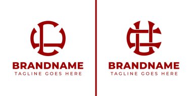 Harfler CU ve UC Monogram Logosu, UC veya CU baş harfleri ile iş için uygundur