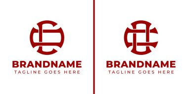 Harfler CO ve OC Monogram Logosu, OC veya CO baş harfleri ile iş için uygun