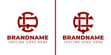 Harfler CQ ve QC Monogram Logosu, QC veya CQ baş harfleri ile iş için uygundur