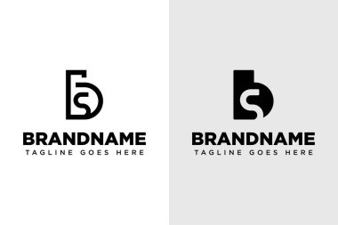 SB BS Monogram Logo Set harfleri, SB veya BS baş harfleri olan her marka için uygundur