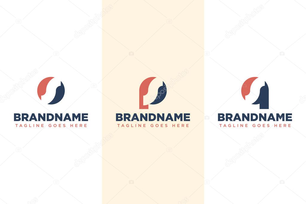 Letters SO SP SQ Monogram Logo Set, for brand with SO OS SP PS SQ QS initials